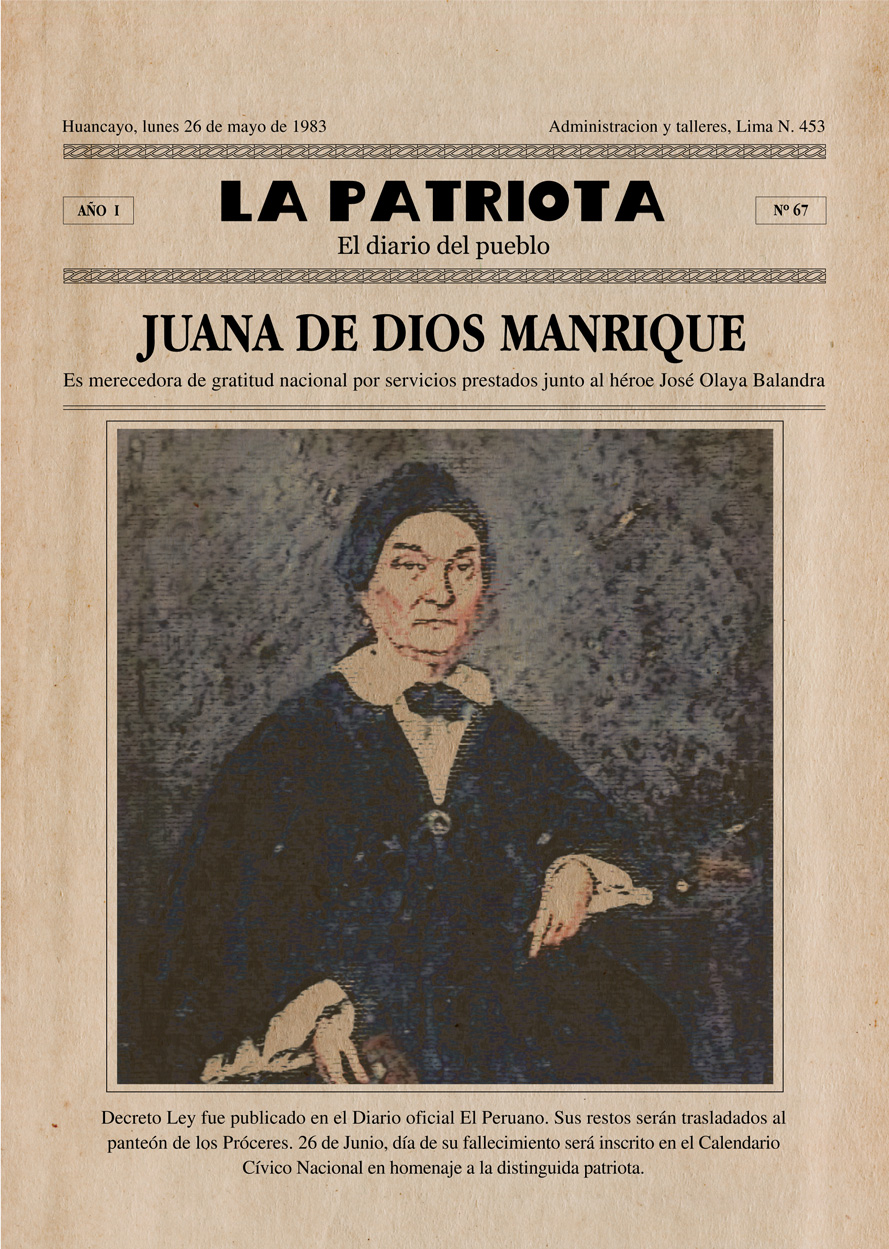 Juana de Dios Manrique- efeméride