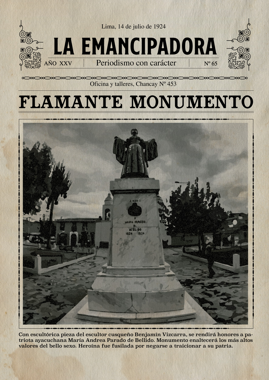 María Parado de Bellido, escultura conmemorativa